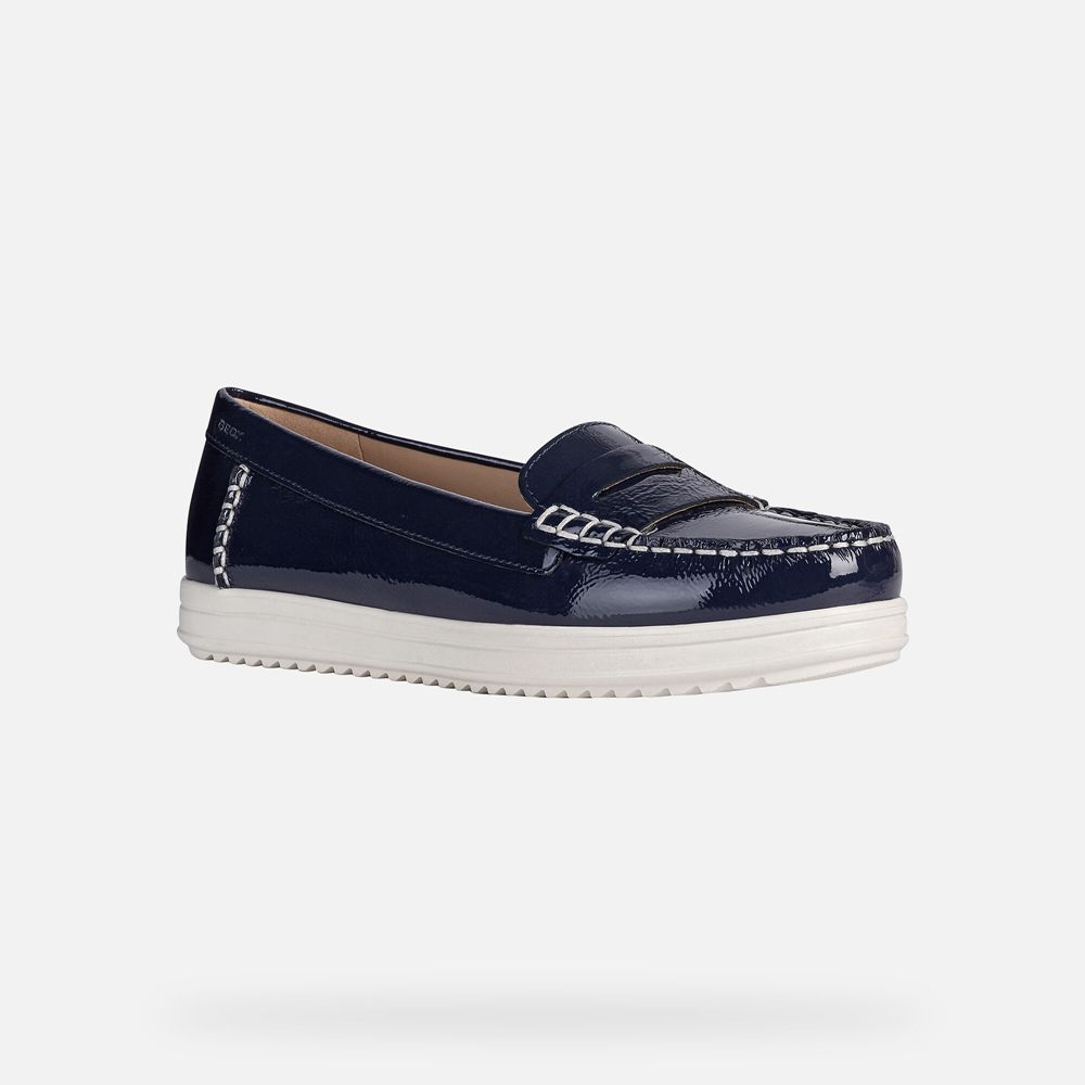 Geox Bayan Loafers Mavi - Genova - WJU-872154
